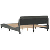 Stella Homewares Bed Frame without Mattress Dark Grey 152x203 cm Queen Fabric
