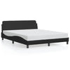 Stella Homewares Bed Frame without Mattress Black 152x203 cm Queen Faux Leather