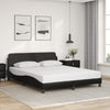 Stella Homewares Bed Frame "Dover" Black 152x203 cm Queen Faux Leather