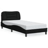 Stella Homewares Bed Frame without Mattress "Hvar" Black 90x190 cm Fabric