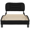 Stella Homewares Bed Frame without Mattress "Hvar" Black 90x190 cm Fabric