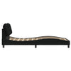 Stella Homewares Bed Frame without Mattress "Hvar" Black 90x190 cm Fabric