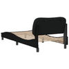 Stella Homewares Bed Frame without Mattress "Hvar" Black 90x190 cm Fabric