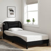 Stella Homewares Bed Frame without Mattress "Hvar" Black 90x190 cm Fabric