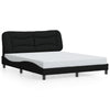 Stella Homewares Bed Frame without Mattress "Hvar" Black 152x203 cm Queen Fabric