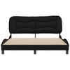 Stella Homewares Bed Frame without Mattress "Hvar" Black 152x203 cm Queen Fabric