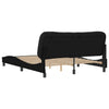 Stella Homewares Bed Frame without Mattress "Hvar" Black 152x203 cm Queen Fabric