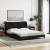 Stella Homewares Bed Frame without Mattress "Hvar" Black 152x203 cm Queen Fabric