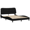 Stella Homewares Bed Frame without Mattress "Hvar" Black 152x203 cm Queen Fabric