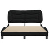 Stella Homewares Bed Frame without Mattress "Hvar" Black 152x203 cm Queen Fabric