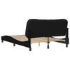 Stella Homewares Bed Frame without Mattress "Hvar" Black 152x203 cm Queen Fabric