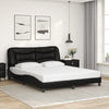 Stella Homewares Bed Frame without Mattress Black 152x203 cm Queen Faux Leather