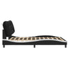 Stella Homewares Bed Frame without Mattress Black and White 152x203 cm Queen Faux Leather