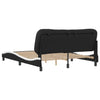 Stella Homewares Bed Frame without Mattress Black and White 152x203 cm Queen Faux Leather