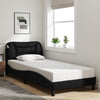 Stella Homewares Bed Frame with LED without Mattress Black 90x190 cm Fabric