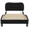 Stella Homewares Bed Frame with LED without Mattress Black 90x190 cm Fabric