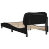 Stella Homewares Bed Frame with LED without Mattress Black 90x190 cm Fabric