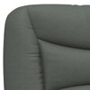 Stella Homewares Bed Frame with LED without Mattress "Hvar" Dark Grey 137x190 cm Double Fabric