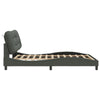 Stella Homewares Bed Frame with LED without Mattress "Hvar" Dark Grey 152x203 cm Queen Fabric