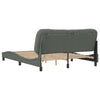 Stella Homewares Bed Frame with LED without Mattress "Hvar" Dark Grey 152x203 cm Queen Fabric