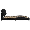 Stella Homewares Bed Frame with LED without Mattress "Hvar" Black 152x203 cm Queen Fabric