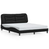 Stella Homewares Bed Frame with LED without Mattress Black 152x203 cm Queen