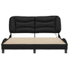 Stella Homewares Bed Frame with LED without Mattress Black 152x203 cm Queen