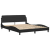 Stella Homewares Bed Frame with LED without Mattress Black 152x203 cm Queen