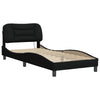 Stella Homewares Bed Frame with LED without Mattress Black 90x190 cm Fabric