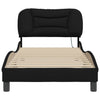 Stella Homewares Bed Frame with LED without Mattress Black 90x190 cm Fabric