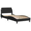 Stella Homewares Bed Frame with LED without Mattress Black 90x190 cm Fabric