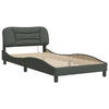 Stella Homewares Bed Frame with LED without Mattress "Hvar" Dark Grey 107x203 cm King Single Fabric