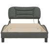 Stella Homewares Bed Frame with LED without Mattress "Hvar" Dark Grey 107x203 cm King Single Fabric