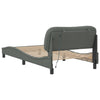 Stella Homewares Bed Frame with LED without Mattress "Hvar" Dark Grey 107x203 cm King Single Fabric