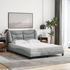 Stella Homewares Bed Frame with LED without Mattress "Hvar" Dark Grey 137x190 cm Double Fabric