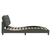 Stella Homewares Bed Frame with LED without Mattress "Hvar" Dark Grey 137x190 cm Double Fabric