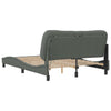 Stella Homewares Bed Frame with LED without Mattress "Hvar" Dark Grey 137x190 cm Double Fabric