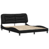 Stella Homewares Bed Frame with LED without Mattress Black 152x203 cm Queen