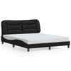 Stella Homewares Bed Frame with LED without Mattress Black 152x203 cm Queen