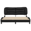Stella Homewares Bed Frame with LED without Mattress Black 152x203 cm Queen
