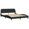 Stella Homewares Bed Frame with LED without Mattress Black 152x203 cm Queen
