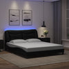 Stella Homewares Bed Frame with LED without Mattress Black 152x203 cm Queen