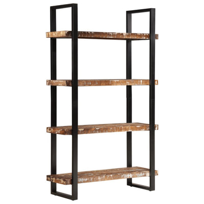 Stella Homewares Bookcase 4-Tier 110x40x180 cm Solid Wood Reclaimed and Iron