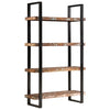 Stella Homewares Bookcase 4-Tier 110x40x180 cm Solid Wood Reclaimed and Iron