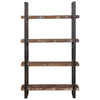 Stella Homewares Bookcase 4-Tier 110x40x180 cm Solid Wood Reclaimed and Iron