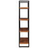 Stella Homewares Bookcase 4-Tier 110x40x180 cm Solid Wood Acacia and Iron