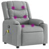 Stella Homewares Massage Recliner Chair Light Grey Fabric