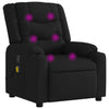 Stella Homewares Massage Recliner Chair Black Fabric