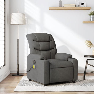Stella Homewares Massage Recliner Chair Dark Grey Fabric