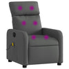 Stella Homewares Massage Recliner Chair Dark Grey Fabric